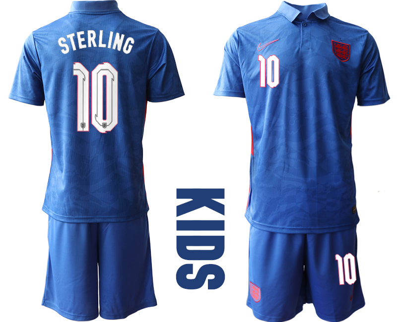 2021 European Cup England away Youth #10 soccer jerseys